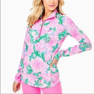 NWT Lilly Pulitzer Justine Half Zip in Pink Blossom - medium
